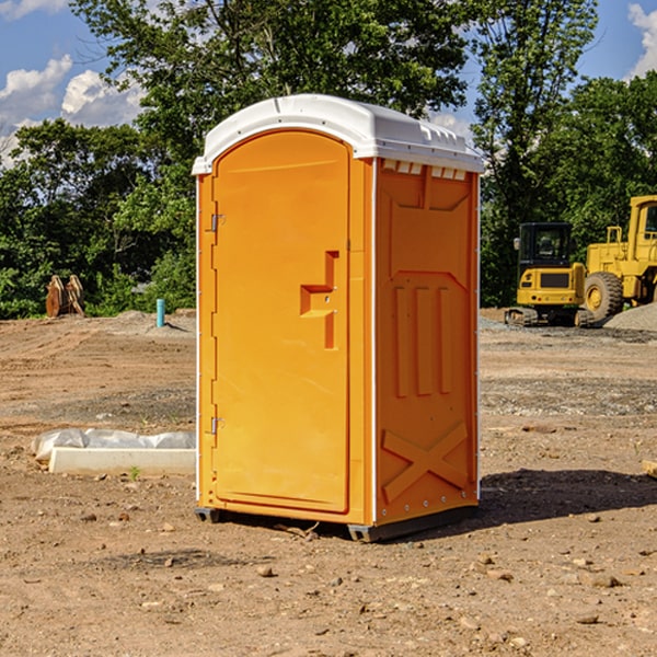 how often are the portable restrooms cleaned and serviced during a rental period in Gang Mills New York